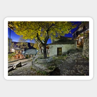 A night in Kalarrytes - Tzoumerka mountains, Epirus Sticker